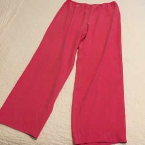 Coldwater creek pink silk pants wide leg